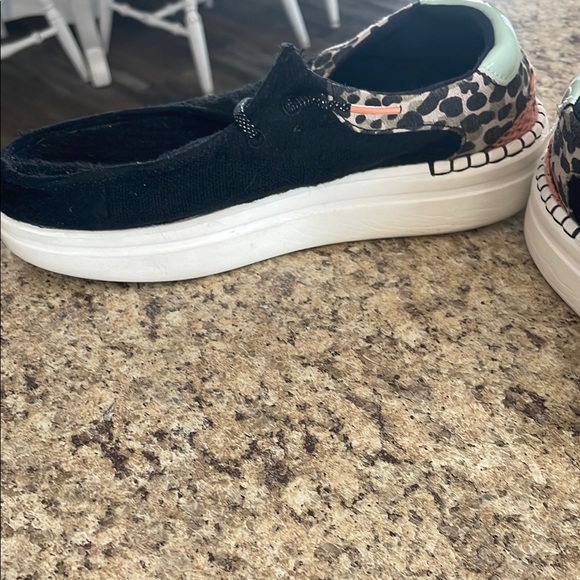 Hey Dude Leopard Print Slip-On Shoes - Picture 5 of 8